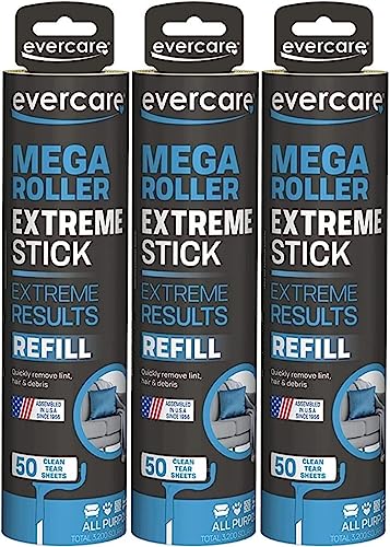 Evercare Mega Large Surface Roller Refill 50 Sheets 3 Pack